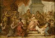 Nicolas Vleughels Nicolas VLEUGHELS  The Idolatry of Solomon oil on canvas